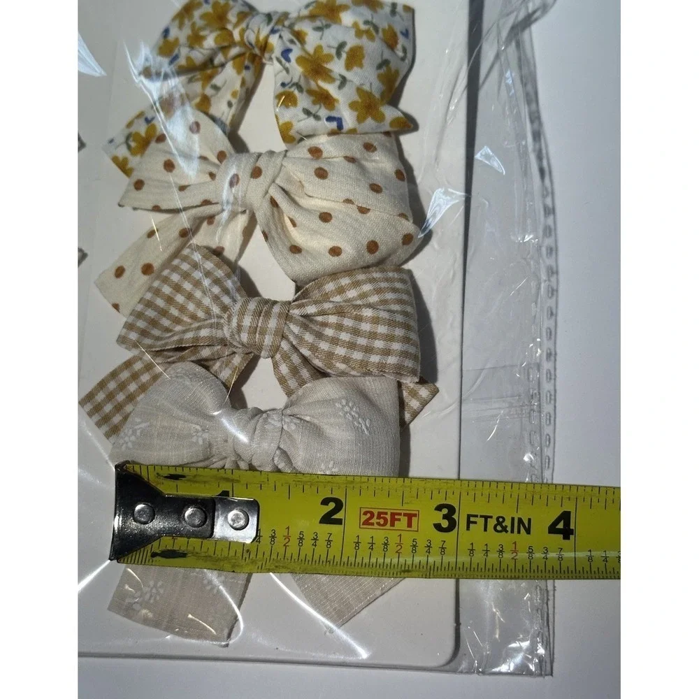 Toddler Girls Bows (Yellow 8 Piece Set)